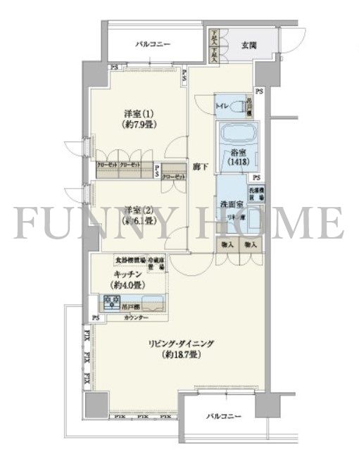 小田急線 経堂駅 徒歩5分 11階建 築16年の間取り写真