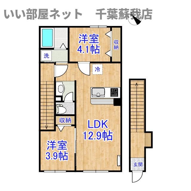 市原市飯沼新築アパートの間取り写真