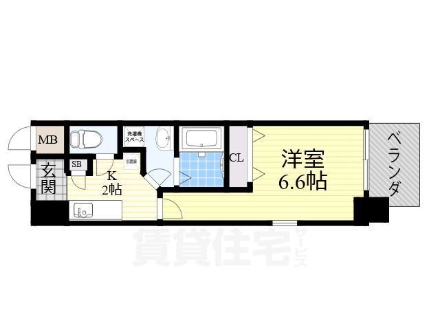 地下鉄堺筋線 南森町駅 徒歩10分 11階建 築14年の間取り写真