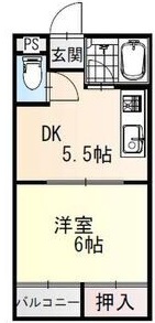 大阪市平野区加美正覚寺のマンションの間取り