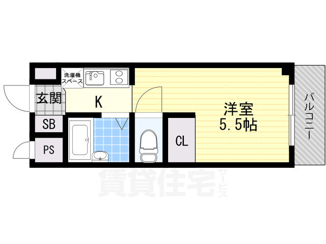 吹田市穂波町のマンションの間取り