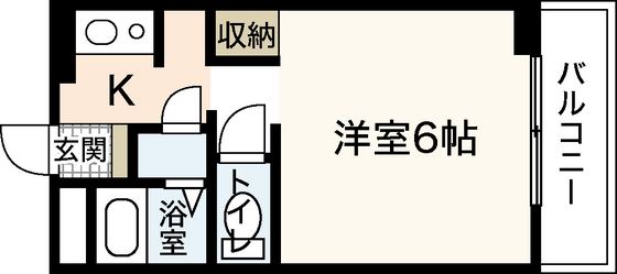 広島市中区白島九軒町のマンションの間取り