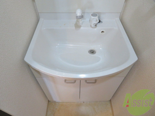 洗面設備　洗面台はこちらシャンプードレッサー付きになりますねー。