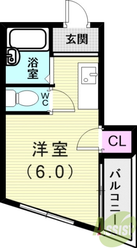 【神戸市長田区五位ノ池町のマンションの間取り】