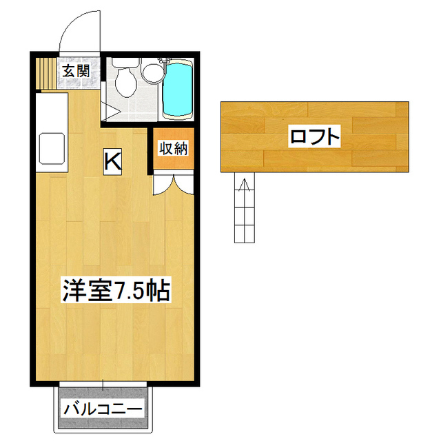 桂コーポ高津Ａ棟の間取り