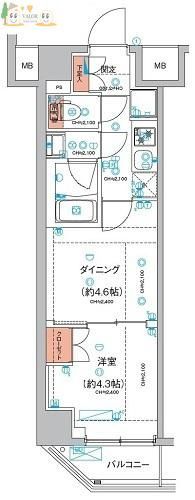 ハーモニーレジデンス東京羽田スカイブリッジの間取り