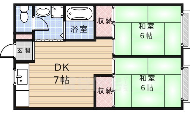 池田市宇保町のアパートの間取り