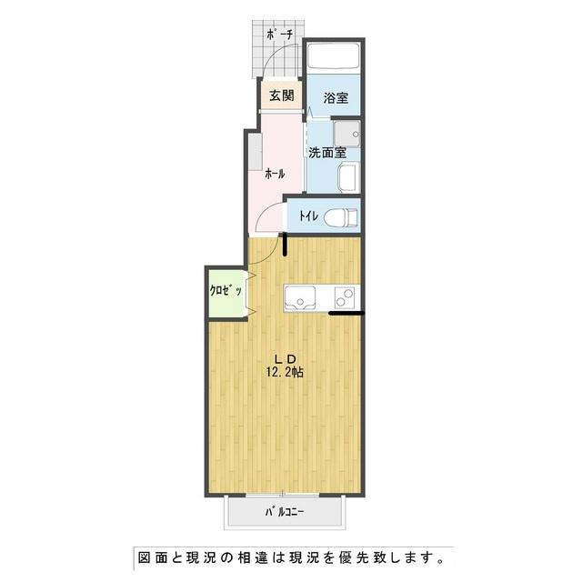 宇部市大字妻崎開作のアパートの間取り