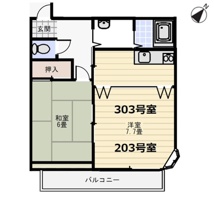 NKハイツの間取り