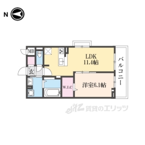 大和郡山市額田部北町のアパートの間取り