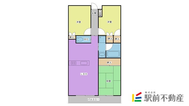 鳥栖市宿町のマンションの間取り