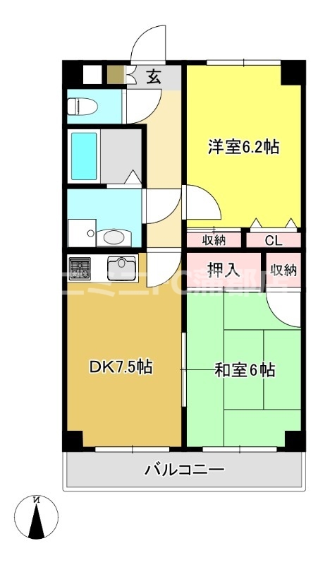 ボヌール旭町の間取り