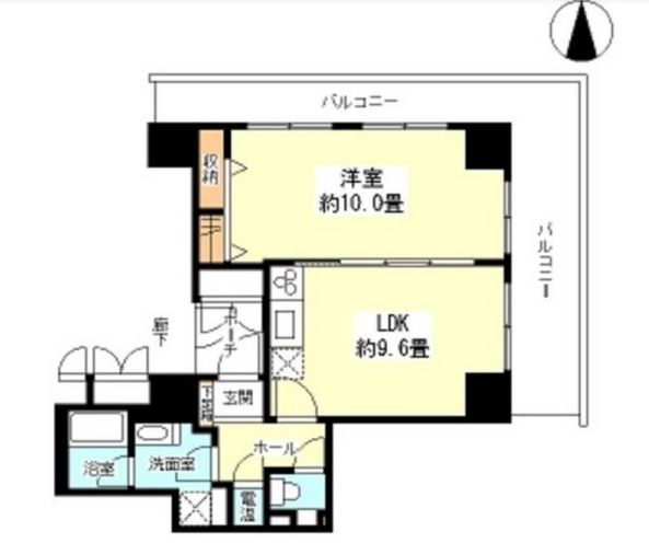 【大阪市西区南堀江のマンションの間取り】