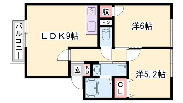 ソレジオ山手の間取り