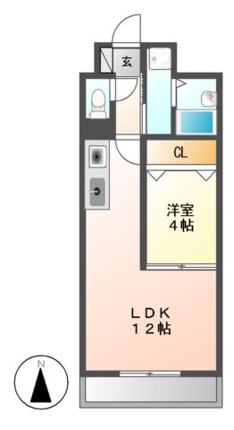 サンマール牛巻の間取り