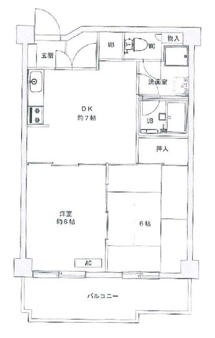 品川区南品川のマンションの間取り