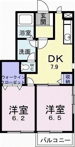 坂出市林田町のアパートの間取り