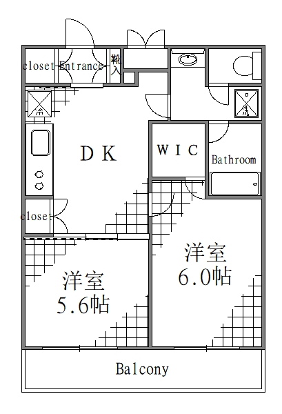 墨田区錦糸のマンションの間取り