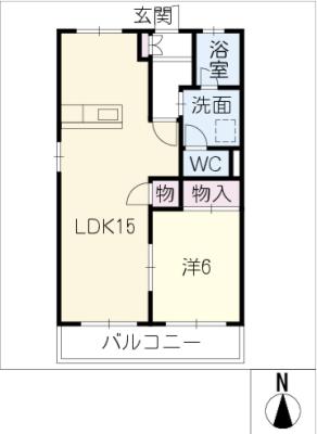 サニーハイツ阿知波Ａ棟の間取り