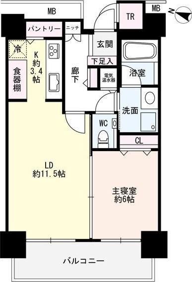 札幌市北区北八条西のマンションの間取り