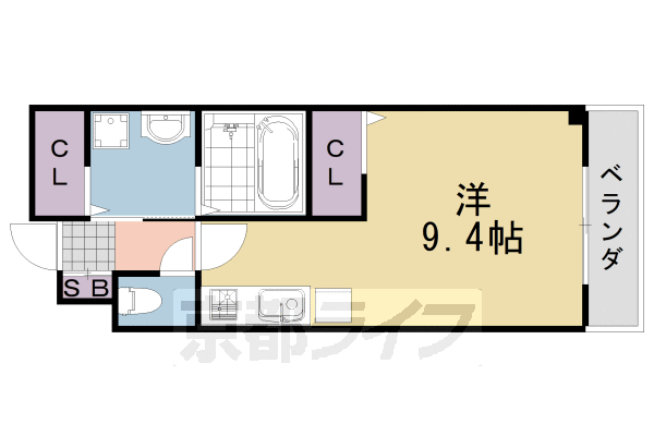 南丹市園部町木崎町のアパートの間取り