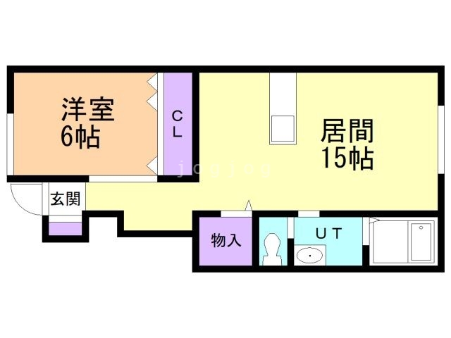 青森市東造道のアパートの間取り