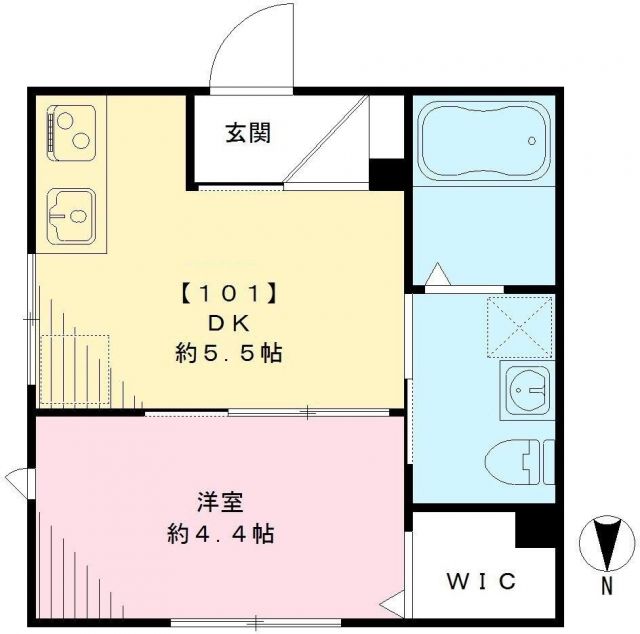 大田区南雪谷のアパートの間取り