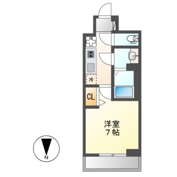 ディアレイシャス名古屋太閤通IIIの間取り