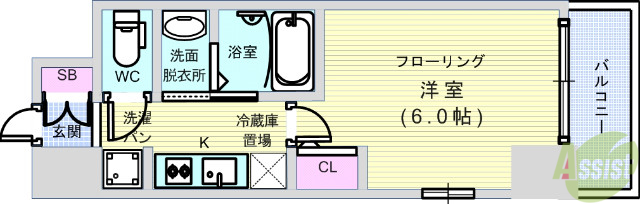 エステムコート大阪WESTの間取り