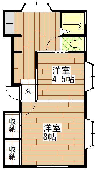 ハイツ雪柳の間取り