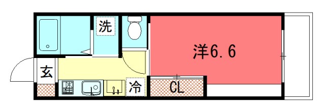 京都市左京区聖護院東町のアパートの間取り