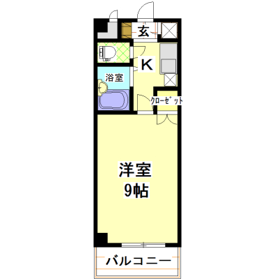 倉敷市玉島爪崎のマンションの間取り