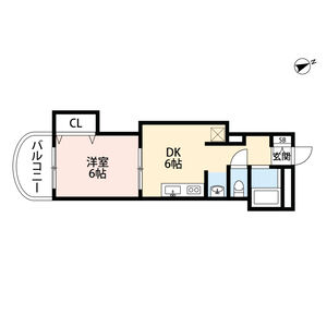 大阪市住吉区万代のマンションの間取り