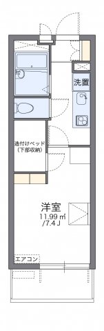 北九州市小倉北区片野のマンションの間取り