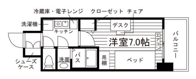 学生会館 ソレイユ本郷駅前[食事付き]の間取り