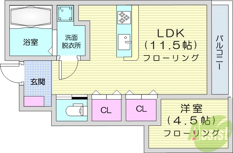 フェリーチェA棟の間取り