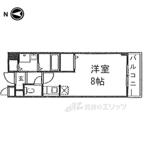 橿原市雲梯町のアパートの間取り