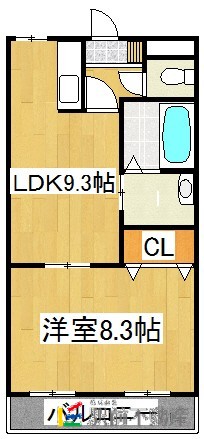 朝倉市来春のアパートの間取り