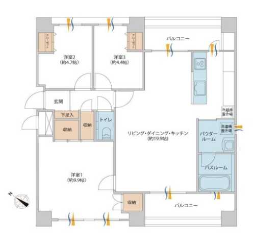 千代田区西神田のマンションの間取り