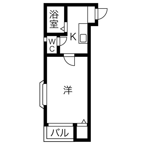 名古屋市昭和区長戸町のアパートの間取り