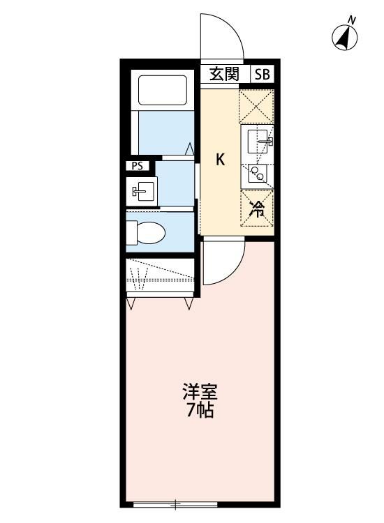 四街道市四街道のアパートの間取り