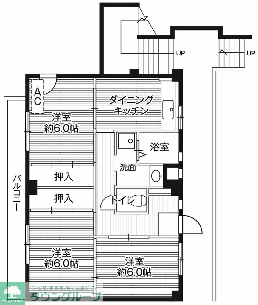 ビレッジハウス秋多2号棟 (202号室)の間取り