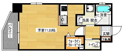 広島市中区舟入幸町のマンションの間取り