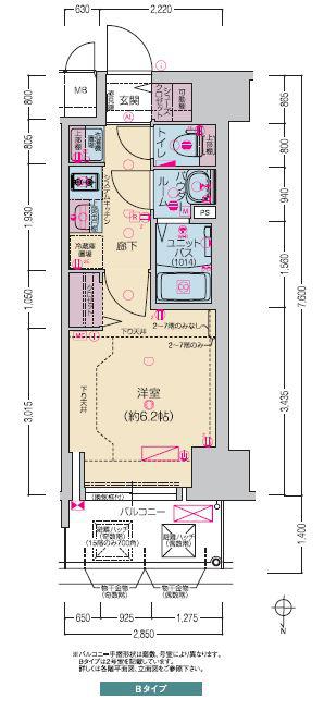 プレサンス堺筋本町ディスティニーの間取り