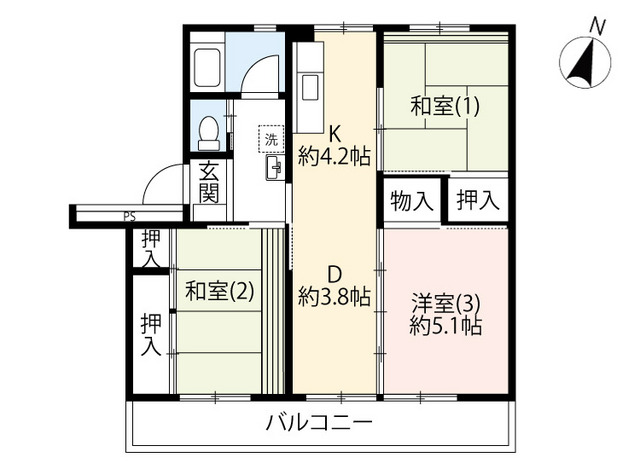 ＵＲ多摩ニュータウン永山の間取り