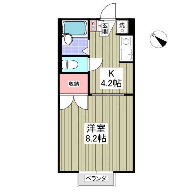 高崎市鼻高町のアパートの間取り