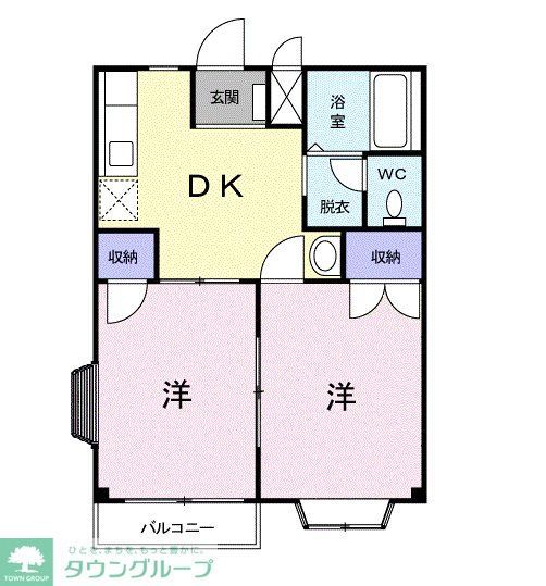 大里郡寄居町大字寄居のアパートの間取り