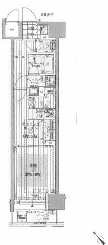 川崎市川崎区東田町のマンションの間取り