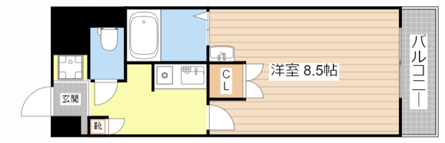 草津市草津のマンションの間取り