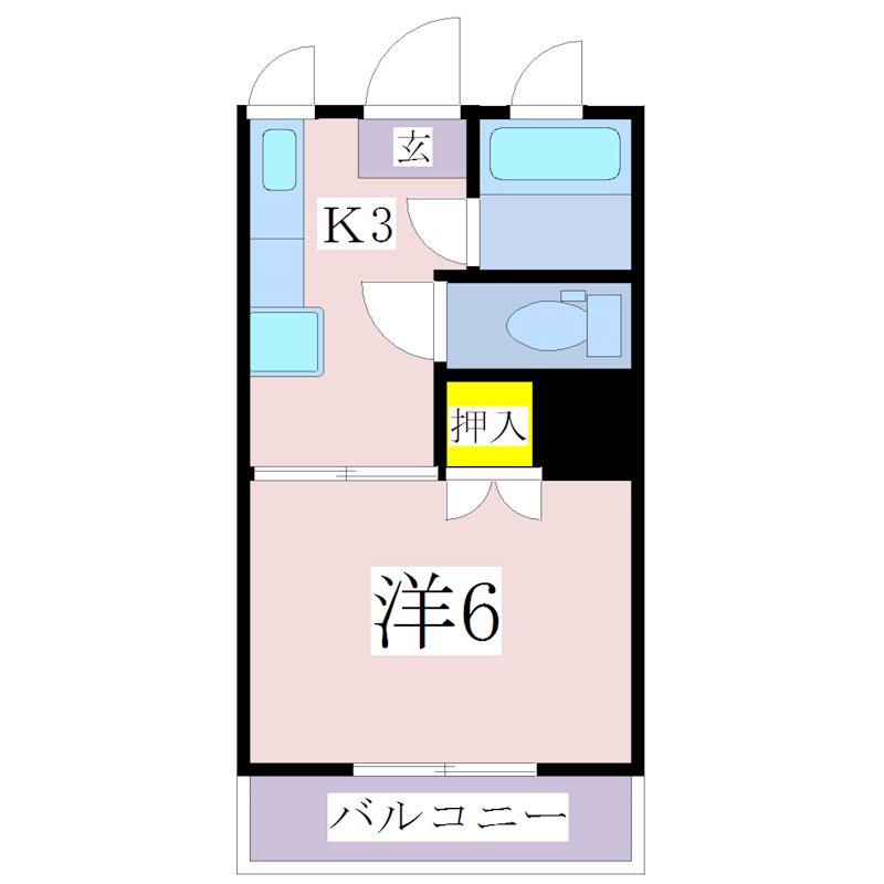 鹿児島市鴨池のマンションの間取り